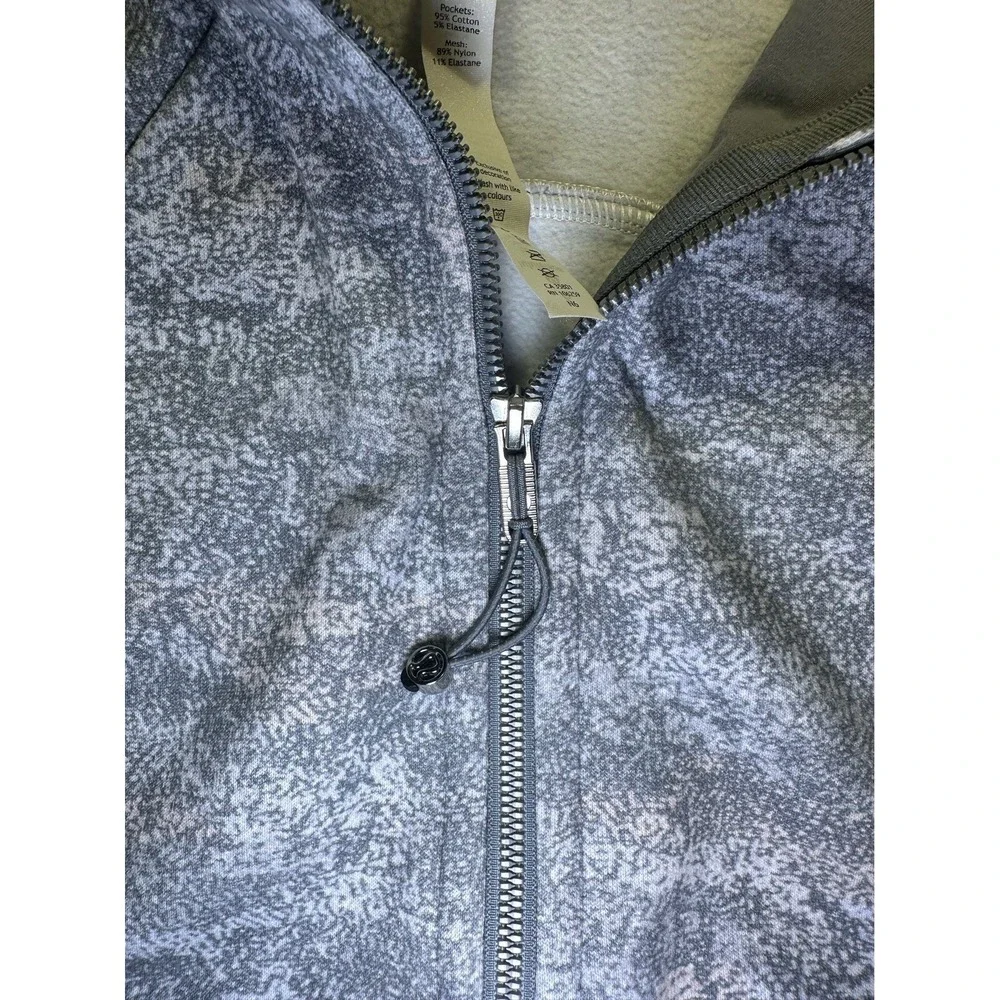 Lululemon Scuba Hoodie‎ Light Cotton Fleece Frozen Vista Alpine White Multi Sz 6